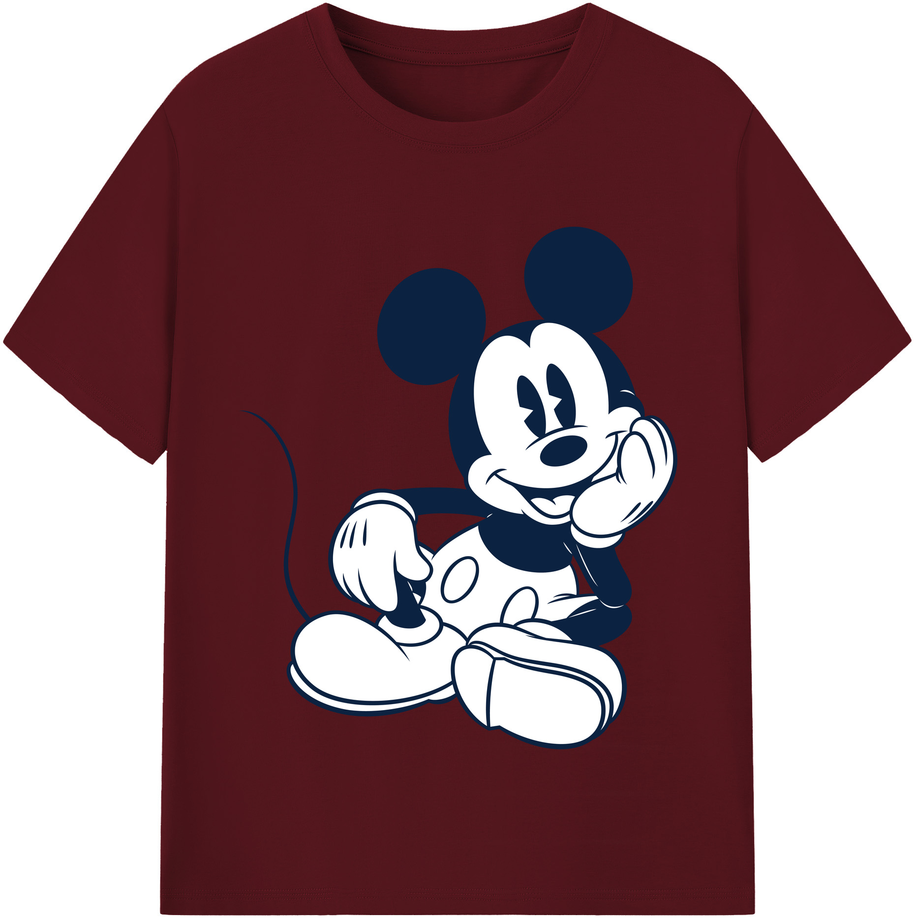 （画像用） ミッキーマウス Mickey Mouse 綿100％半袖Tシャツ（フロントプリント）